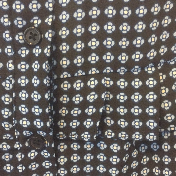 NWT Who What Wear Navy patterned button down XXL - Picture 5 of 9